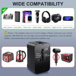 1pc Travel Adapter with 2 USB Charging Ports, Dual USB Charger, World All In One Universal Travel Adapter, Wall Charger