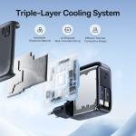 Baseus 67W GaN Charger With Dual Retractable Cable Fast Charger for iPhone Xiaomi Samsung Travel Charger Universal Phone Charger