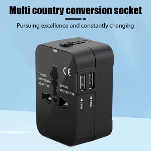 Global Conversion Plug Travel Conversion Socket Dual USB Port EU UK US AU AC Power Charger Universal Adapter Outlet Converter