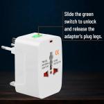 Universal Adapter for Travel, Compact International Power Adapter for USA, EU, UK, Australia, and India Outlets