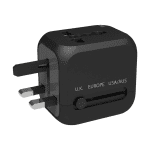 Universal All-in-One Wall Travel Charger Adapter with 2 USB And 1 Type C - Includes US EU UK AU Plugs for International Travel