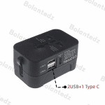 All in One Universal International Plug Adapter 2 USB Port 1 Type C World Travel AC Power Charger Adapter AU US UK EU Converter