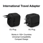 Universal All-in-One Wall Travel Charger Adapter with 2 USB And 1 Type C - Includes US EU UK AU Plugs for International Travel