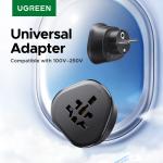 UGREEN Universal Travel Adapter Extension Socket EU/US/UK Plug Converter Multi-Country Power Adapter for EU US UK KR RU Outlets