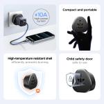 UGREEN Universal Travel Adapter Extension Socket EU/US/UK Plug Converter Multi-Country Power Adapter for EU US UK KR RU Outlets