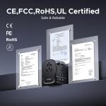 UGREEN 65W Universal Travel Adapter 2 USB-C 1 USB-A AC Socket GaN Charger Certified CE FCC UKCA TÜV For EU US UK Grounded Plug