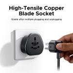 UGREEN Universal Travel Adapter Extension Socket EU/US/UK Plug Converter Multi-Country Power Adapter for EU US UK KR RU Outlets