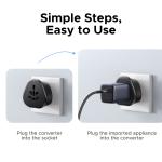 UGREEN Universal Travel Adapter Extension Socket EU/US/UK Plug Converter Multi-Country Power Adapter for EU US UK KR RU Outlets