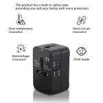 All in One Universal International Travel Adapter with 2 USB Ports 1 Type C AC Power Charger Converter for US UK EU AU