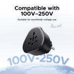UGREEN Universal Travel Adapter Multi-Country Power Adapter EU/US/UK Plug Converter Compatible with EU US UK KR RU Outlets