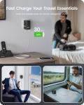 LENCENT 140W GaN Universal Travel Adapter with 1USB-A Ports 3 Type C Fast Charging Power Adapter EU/UK/USA/AUS Plug for Travel