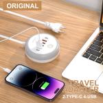 Multi Ports Charger PD 50W USB Type C Mobile Phone Power Adapter For iPhone Xiaomi Huawei Samsung USB Quick Charging Power Strip