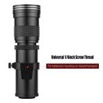 Camera MF Super Telephoto Zoom Lens F/8.3-16 420-800mm T Mount with Adapter Ring Universal 1/4 Thread Replacement for Canon