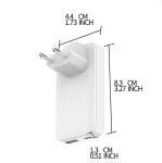 EU/US/UK Multi-function Ultra Thin 65W GaN Smart Charger Fast Adapter Charger For IPad Samsung Macbook Laptop Travel and office