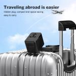MeeGoo GaN Universal Travel Adapter Worldwide With 2 Type-C 2USB Ports 1AC 2500W Outlet Fast Charging Socket Adapter EU/US/JP/AU