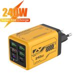 240W 6 Port Multi-Function USB Charger Fast Charging Wall Adapter for iPhone 17 Samsung POCO Xiaomi EU/US/UK Plug Quick Charger