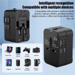 Universal Travel Charger Adapter EU US UK AU AC Power Wall Adapter Outlet Converter Socket Plug Adaptor Connector with 2USB Port