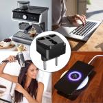 3pcs Universal Travel Adapters, European Travel Plug US UK AU to EU Plug Converter Socket Universal Plug to 2 Pin 4 mm for Home