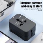 Universal Travel Charger Adapter EU US UK AU AC Power Wall Adapter Outlet Converter Socket Plug Adaptor Connector with 2USB Port