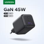 【EU Plug】UGREEN 45W/30W/25W/20W GaN Charger PD3.0 PPS QC3.0 USB C Fast Charger For iPhone 17 16 15 ProMax Samsung S25 iPad Air