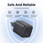 【EU Plug】UGREEN 45W/30W/25W/20W GaN Charger PD3.0 PPS QC3.0 USB C Fast Charger For iPhone 17 16 15 ProMax Samsung S25 iPad Air