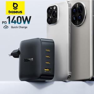 【New Sale】Baseus 140W Charger PD Charger USB C Charger Fast Charger For Macbook Tablet Phone Charger For iPhone 17 16 15 14