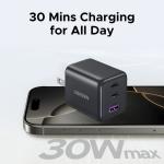 【US Plug】UGREEN 30W GaN Charger Mini PD 3.0 USB C Phone Charger For iPhone 17 16 15 Pro Max Samsung S25 Xiaomi Tablet iPad Air