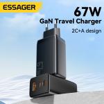 Essager 67W GaN USB Type C Charger PPS 65W Fast Charge For Samsung QC 4.0 PD 3.0 iPhone 15 14 13 Pro Huawei Phone Laptop Chagers
