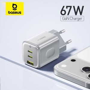 Baseus 67W Fast Charger For iPhone 17 16 15 Xiaomi Samsung PD Charge  USB Charger Phone Charger Portable Travel GaN Charger