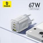 Baseus 67W Fast Charger For iPhone 17 16 15 Xiaomi Samsung PD Charge  USB Charger Phone Charger Portable Travel GaN Charger