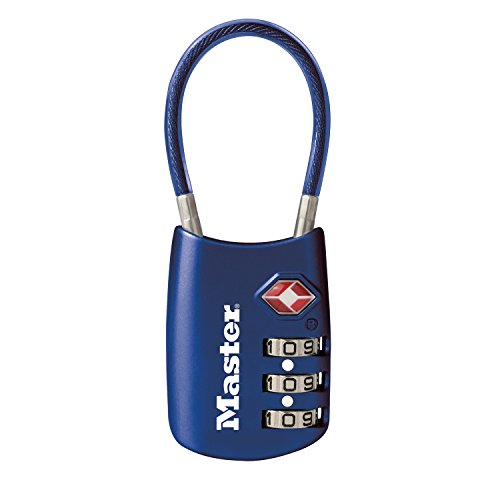 Blue TSA-Approved Cable Padlock by Master Lock