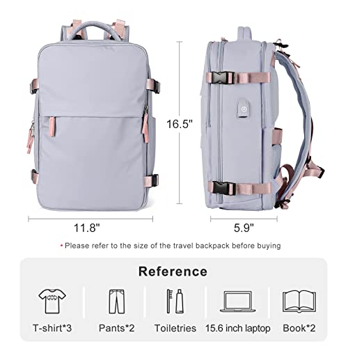 Lässiger Rucksack Reiserucksack, hellviolett