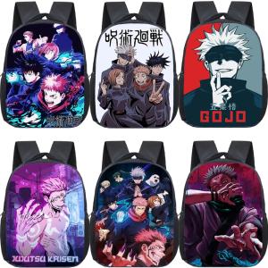 Anime Jujutsu Kaisen Backpack Schoolbag Cartoon Gojo Satoru Kindergarten Bag Boys Girls Rucksack Waterproof Kids Bookbag Mochila