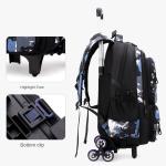 Children School Backpack with Wheels Rolling School Bag For Boys Kids Wheeled backpack Trolley Bag Students Backpack Bookbag