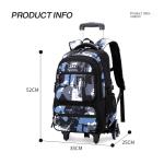 Children School Backpack with Wheels Rolling School Bag For Boys Kids Wheeled backpack Trolley Bag Students Backpack Bookbag