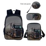 SCANIA Game Anime Children School Backpack Kids pencil bags stationery box laptop mochila children Gifts Three-Piece