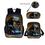 SCANIA Game Anime Children School Backpack Kids pencil bags stationery box laptop mochila children Gifts Three-Piece