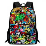 Marvel Child School Backpack with Front Pocket,Cartoon Marvel School Bags for Boys Girls,Durable Kids Backpack for Pupil Student