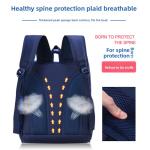 Lightweight Kids Backpack 1 3 6 Grade Spine Protection Reflective Space School Bag for Elementary Students