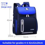 Lightweight Kids Backpack 1 3 6 Grade Spine Protection Reflective Space School Bag for Elementary Students