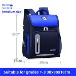 Lightweight Kids Backpack 1 3 6 Grade Spine Protection Reflective Space School Bag for Elementary Students