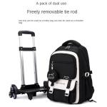 Children School Backpack Trolley Bag with Wheels Students Backpack Book Bag Rolling School bag for Girls Kids Wheeled Backpack