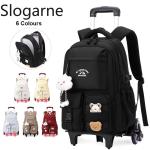 2025 Children Wheeled Backpack Students Schoolbag Rolling Backpacks Bag Kids School Trolley Bookbag Girls School Bag with Wheels