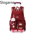 2025 Children Wheeled Backpack Students Schoolbag Rolling Backpacks Bag Kids School Trolley Bookbag Girls School Bag with Wheels