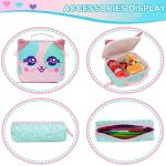 3PCS Cute Rolling Backpack for Girls Backpacks with Wheels for Elementary Students Kids 3 in 1 Travel Luggage Carry on Suitcase