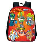 SuperThings Backpack Toddler Cartoon Schoolbag Boys Girls Kindergarten Bag Waterproof Kids Bookbag 12 Inch
