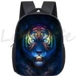 3D Tiger Lion Backpacks Kindergarten Bags Howling Wolf School Bags Animals Kids Bookbag Waterproof Mini Backpack for Boys Girls