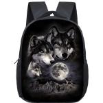 3D Tiger Lion Backpacks Kindergarten Bags Howling Wolf School Bags Animals Kids Bookbag Waterproof Mini Backpack for Boys Girls