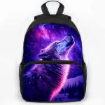 Large Capacity Howling Wolf School Backpack Kids Bookbag Animal Lion Elephant Backpack Boys Girls Schoolbag Laptop Bags Mochlia