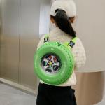 New Colorful Tyre Shaped Children's Schoolbag 3D Cartoon Backpack Large Capacity Kindergarten Shoulder Bag Kid Backpack